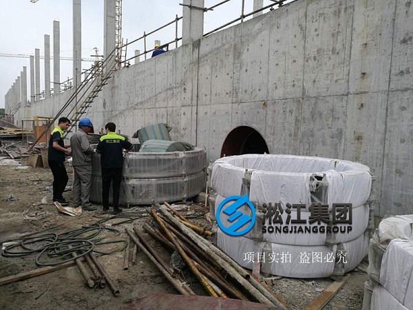 上海市竹园污水处理厂橡胶接头安装使用现场